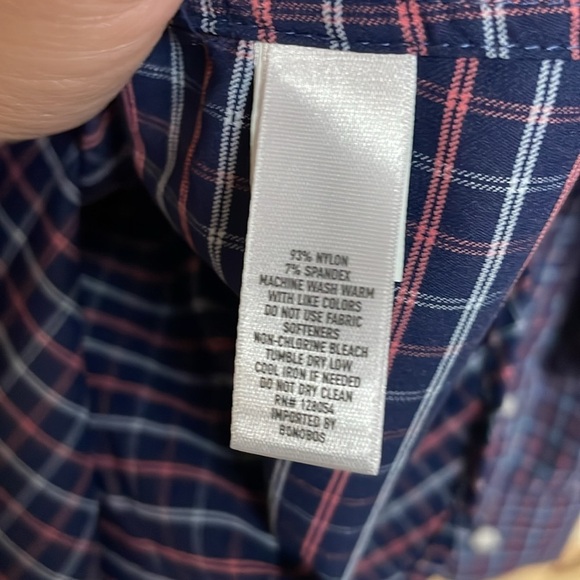 Bonobos Size Small Blue and Pink Checker Slim Fit Long Sleeve Button Down Shirt - Picture 5 of 6